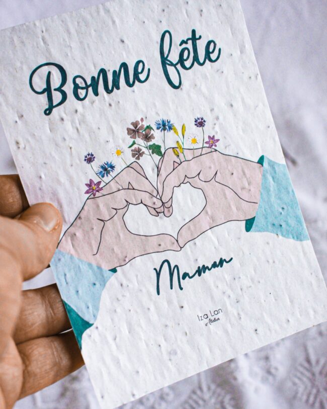 Bonne fête maman coeur avec les doigts – Image 2