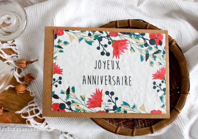 joyeux anniversaire fleurs rouge – Image 4