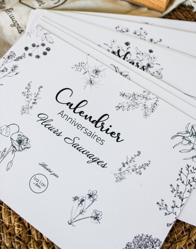 calendrier anniversaire fleurs sauvages – Image 4