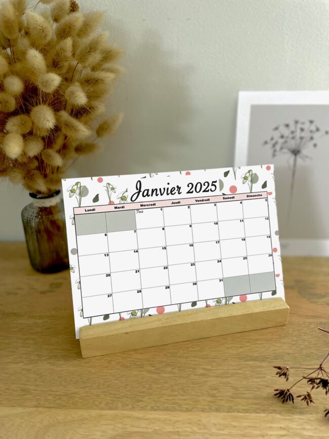 calendrier 2025 format bureau A5