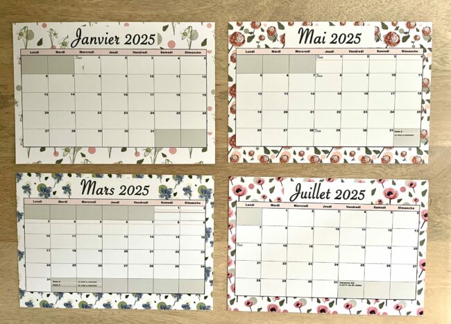 calendrier 2025 format bureau A5 – Image 4